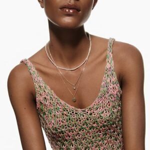 ZARA PACK OF RHINESTONE MEDALLION AND FAUX PEARL NECKLACES
